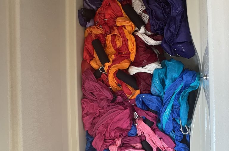 シルクをつけ置き洗い